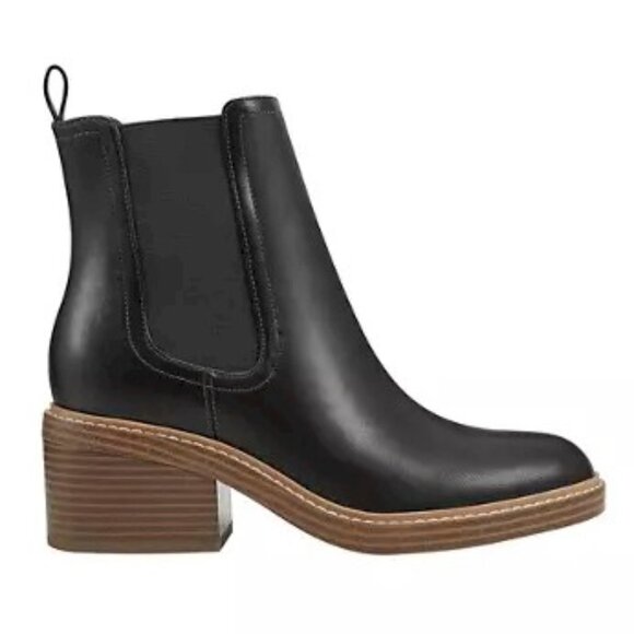 Marc Fisher Modesty Block Heel Black Booties Women's Size 11M New in Box - Picture 3 of 8